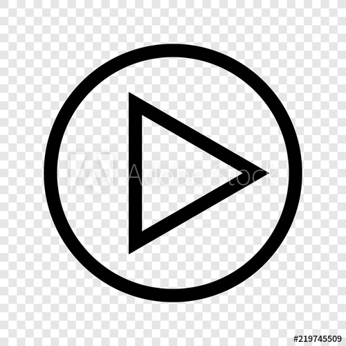 500x500 Play Button Icon On Transparent Background
