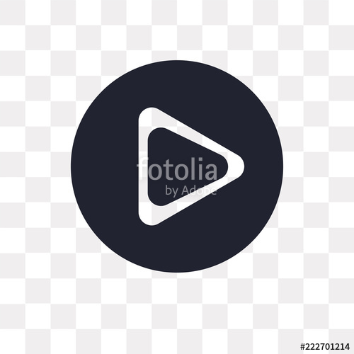 500x500 Play Button Icon On Transparent Background Modern Icons Vector