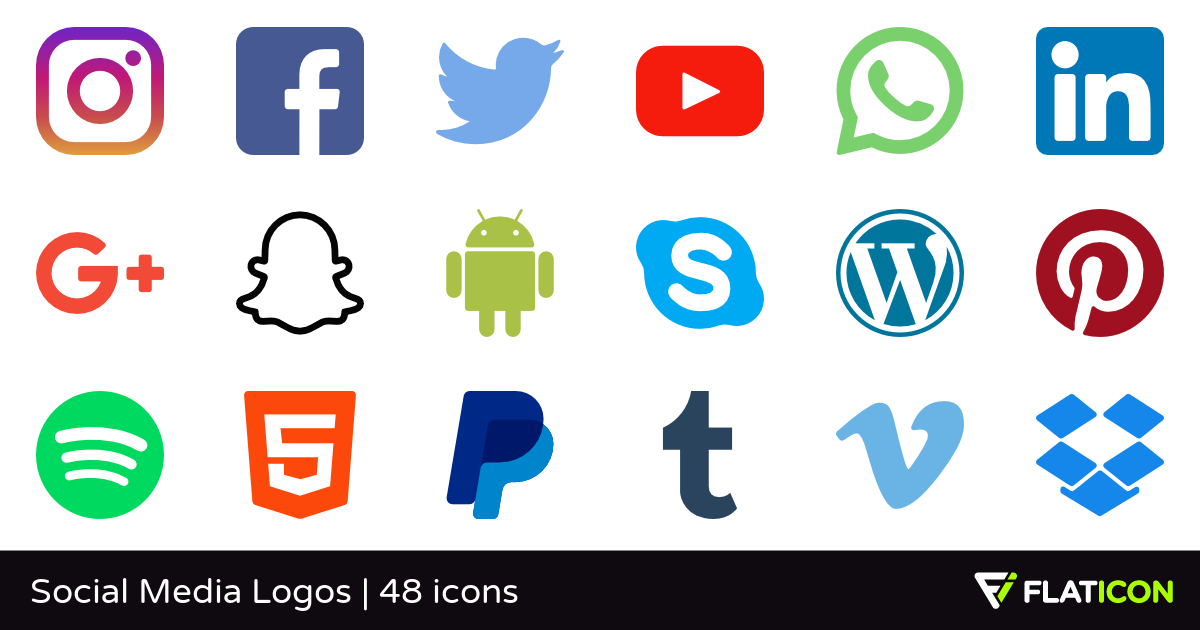 Social Media Logos Free Icons 1200x630 Social Media Logos Free Icons