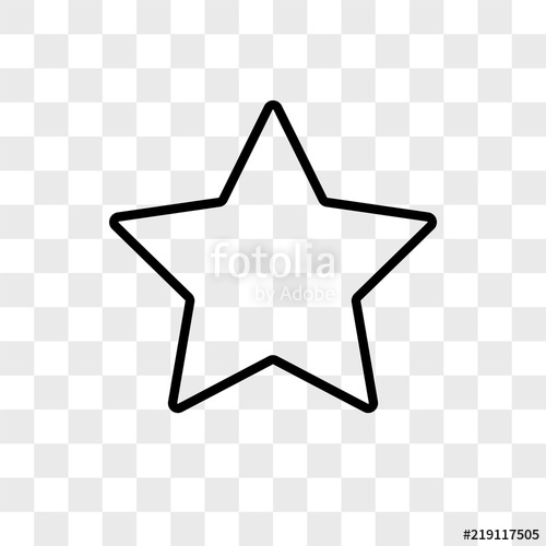 500x500 Star Vector Icon On Transparent Background, Star Icon Stock Image
