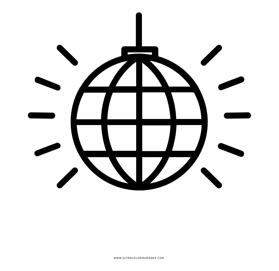 920x895 Disco Ball Coloring Page