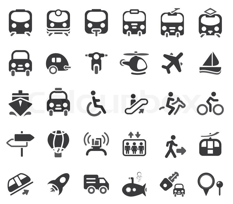 800x700 Set Of Transportation Icons Stock Image Colourbox
