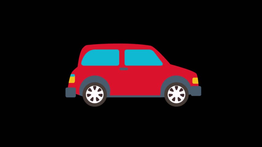 852x480 Transport Icon Animation With Black Stock Footage Video