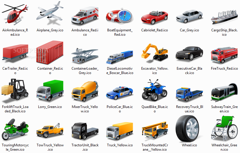 826x527 Download Icons Land Vista Style Transport Icon Set