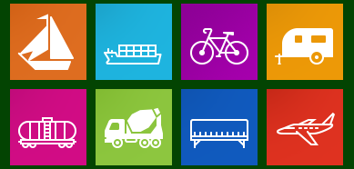 389x186 Metro Transport Icon Set With Custom Icon Design Service