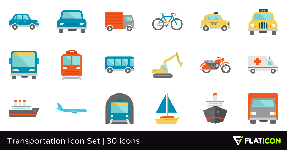 1200x630 Transportation Icon Set Free Icons