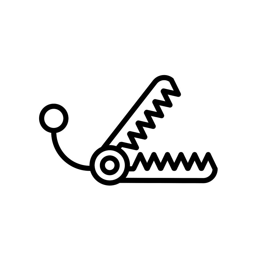 900x900 Bear Trap Icon Isolated On White Background Drawing