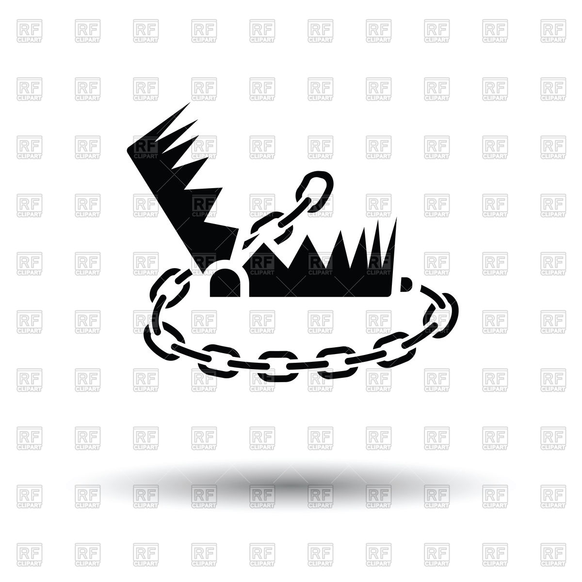 1200x1200 Bear Hunting Trap Icon With Shadow Design Vector Image Of Icons