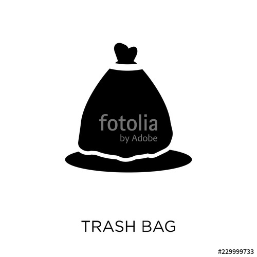 500x500 Trash Bag Icon Trash Bag Symbol Design From Cleaning Collection