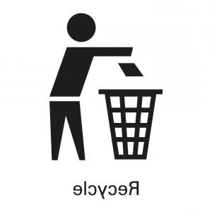 300x300 Photostock Vector Recycle Bn Empty Basket Sign Garbage