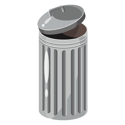 416x416 Trash Bn, Cartoon Style Premium Clipart