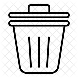 256x256 Trash Bn Of Line Style