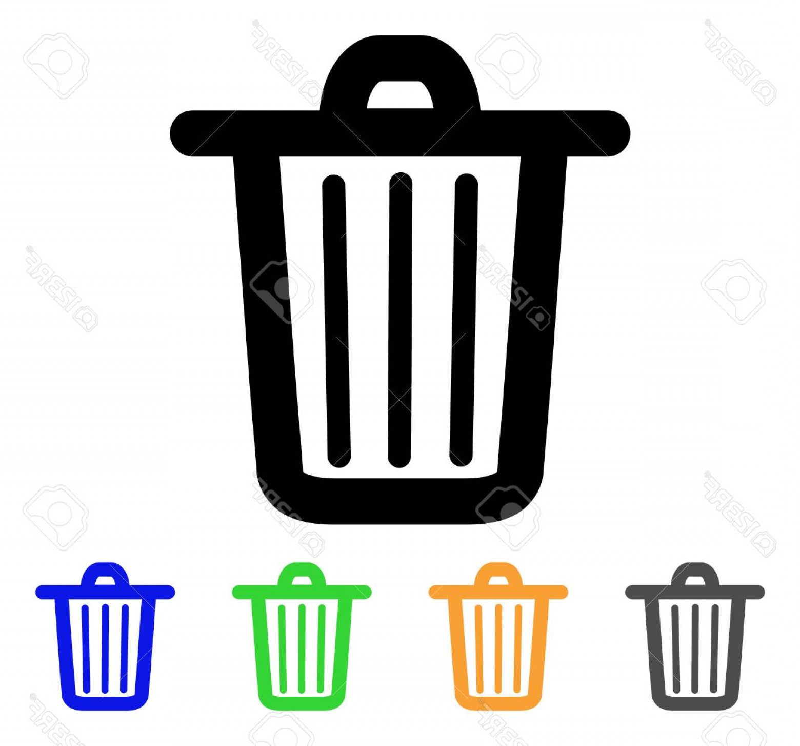 1560x1454 Photostock Vector Trash Can Icon Vector Illustration Style Is