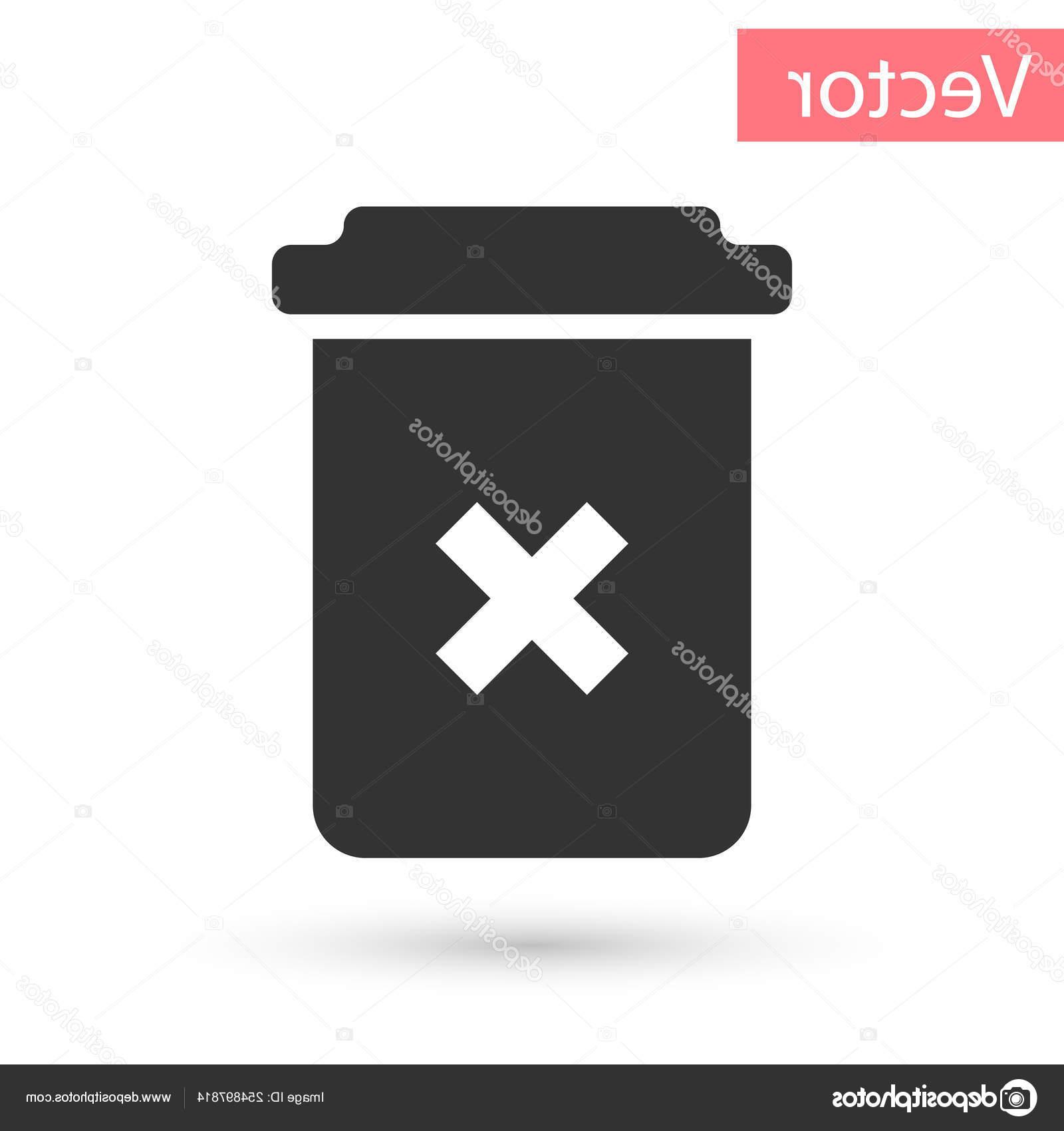 1600x1700 Best Stock Illustration Grey Trash Can Icon Isolated Images