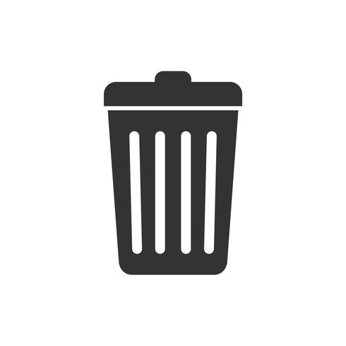 490x490 Trash Can Icon Logo Template Illustration Design Vector