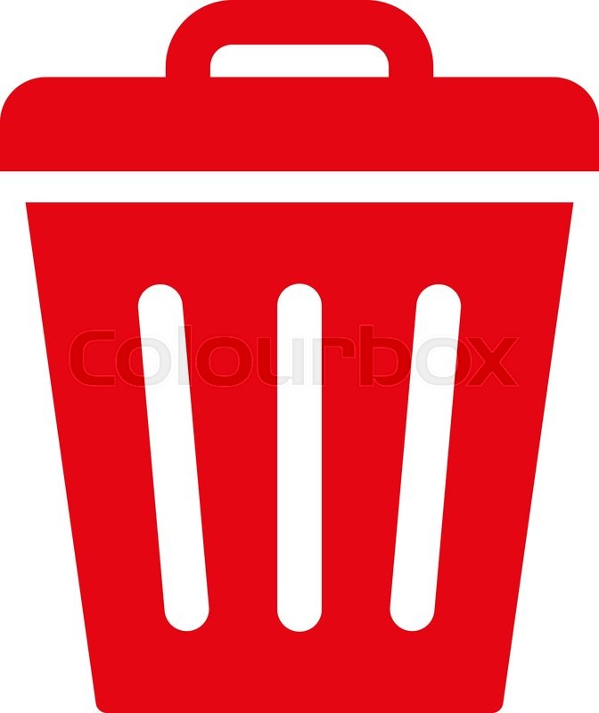672x800 Trash Can Icon From Primitive Set Stock Vector Colourbox