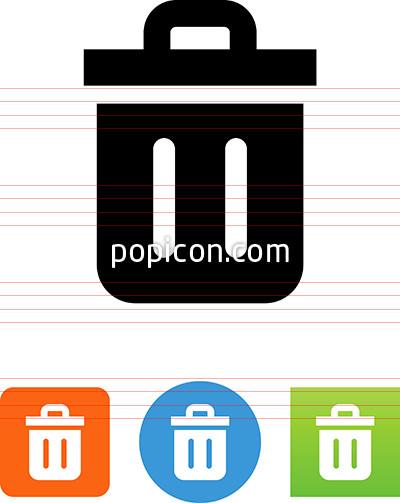 400x503 Vector Trash Can Icon