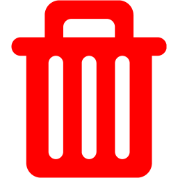 256x256 Red Trash Icon