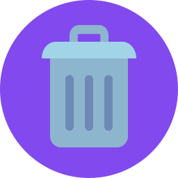 256x256 Trash Icon Flat