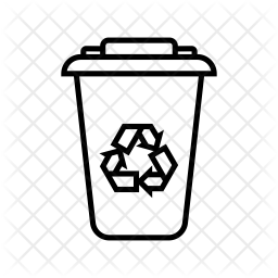 256x256 Trash Icon Of Line Style