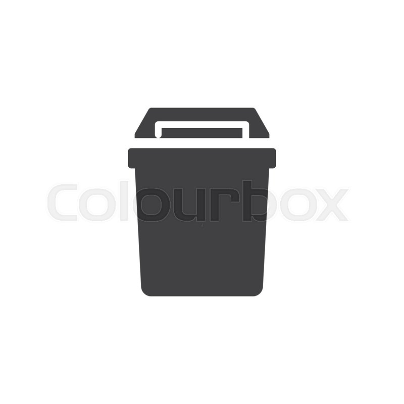 800x800 Trash Bin Vector Icon Filled Flat Stock Vector Colourbox