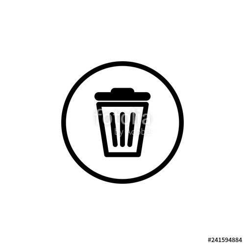 500x500 Trash Icon Vector Trash Can Icon Delete Icon Vector Stock Image