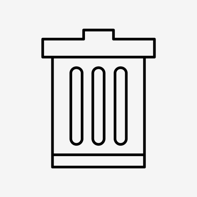 640x640 Vector Trash Icon, Trash Icon, Delete, Bin Png And Vector