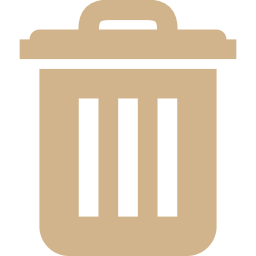 256x256 Free Tan Trash Icon