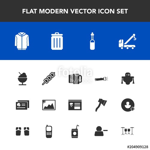 500x500 Modern, Simple Vector Icon Set With Can, Truck, Picture, Android
