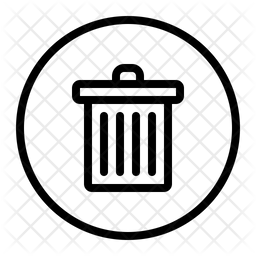 256x256 Trash Icon Of Line Style