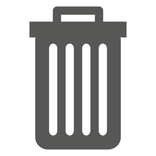 512x512 Flat Trash Can Icon