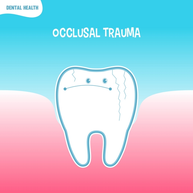 640x640 Cartoon Bad Tooth Icon With Occlusal Trauma, Occlusal Trauma