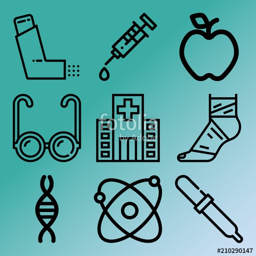 500x500 Vector Icon Set About Medicine With Icons Related To Pharmacy
