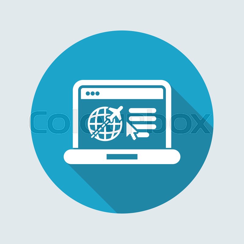 800x800 Travel Agency Website Icon Stock Vector Colourbox