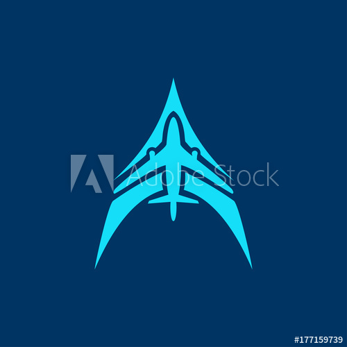 500x500 Airplane Symbol Vector Airplane Logo Template Aircraft