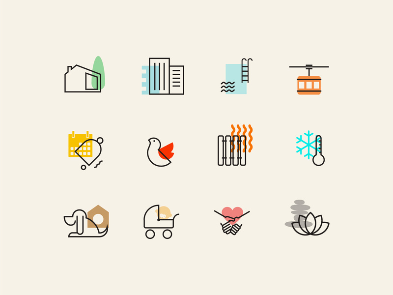 800x600 Icon Set For Travel Agency