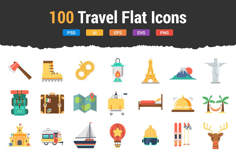 Travel Flat Icons A Collection Of Travel Themed Flat Icons 940x627 Travel Flat Icons A Collection Of Travel Themed Flat Icons