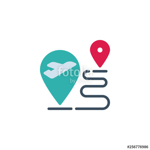 Travel Trip Location Pin Flat Icon, Travel Navigation Route Vector 500x500 Travel Trip Location Pin Flat Icon, Travel Navigation Route Vector