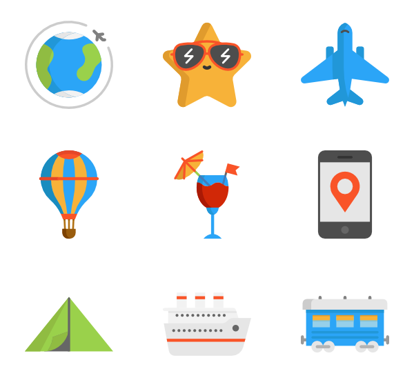 Travel World Icons 600x564 Travel World Icons