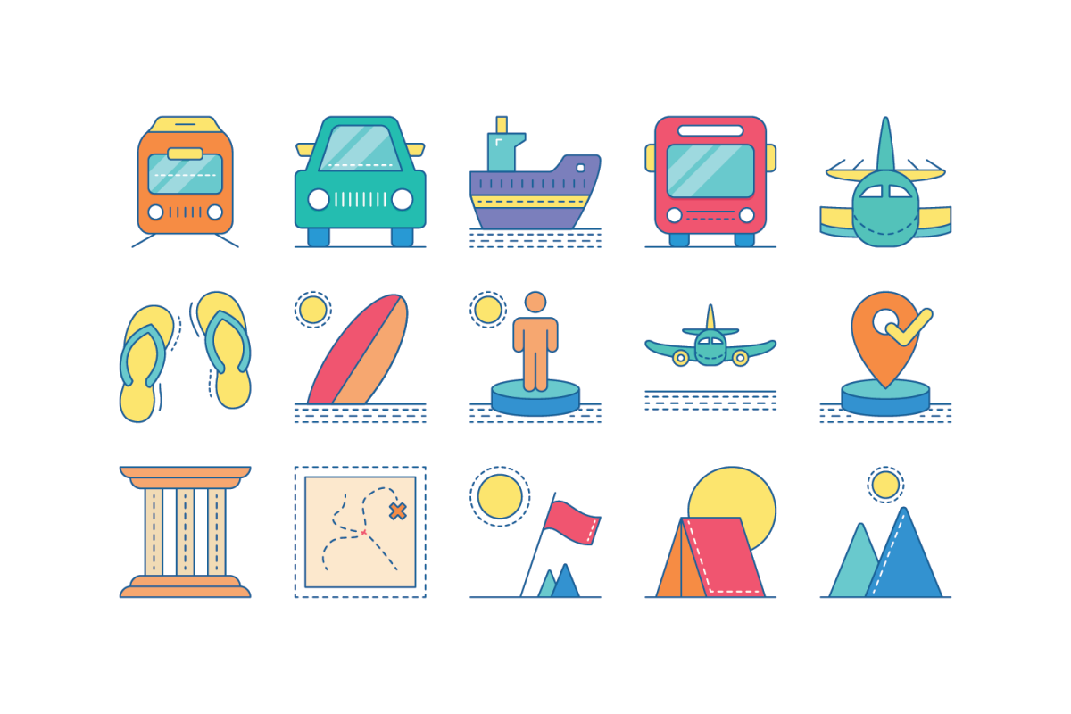 Travel Color Icon I 1200x800 Travel Color Icon I