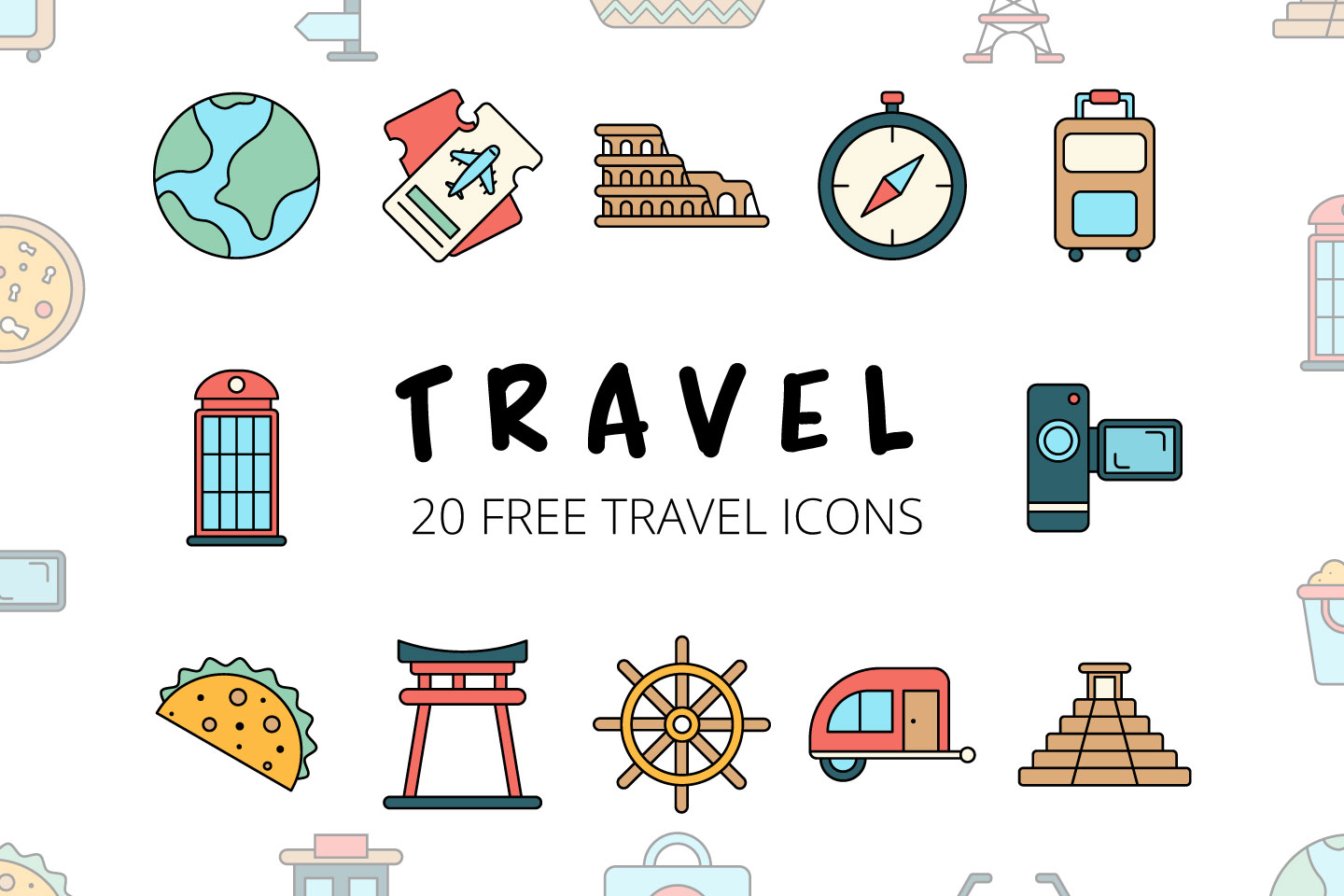 travel icons free download