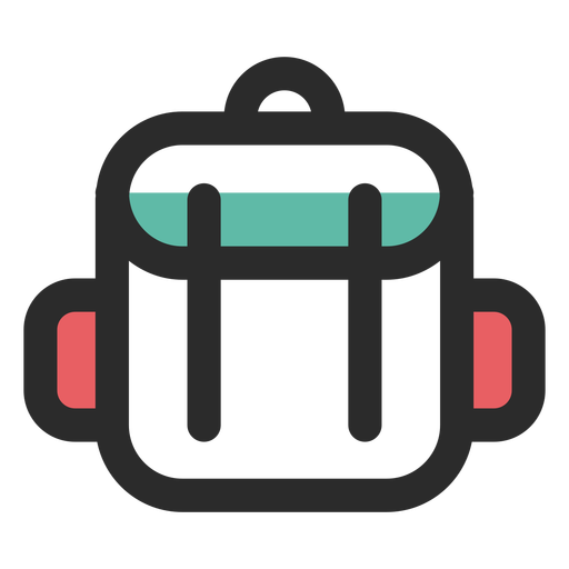 512x512 Travel Backpack Colored Stroke Icon