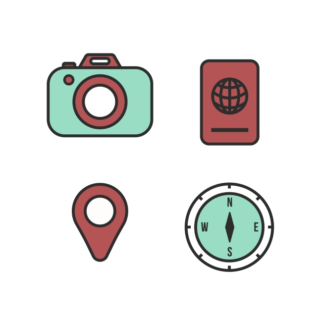 640x640 Cute Travel Icons Design, Cute, Travel, Icons Png And Vector