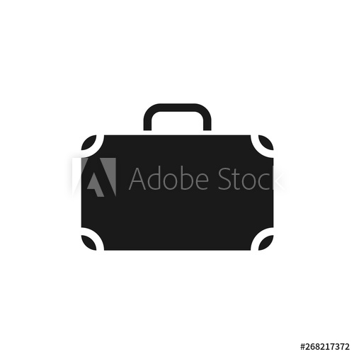 500x500 Suitcase Icon In Trendy Flat Style Design Travel Bag Icon Office