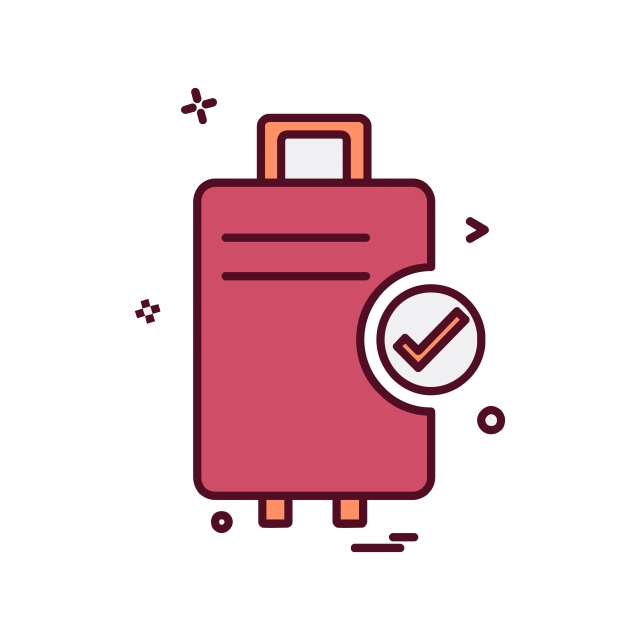 640x640 Travel Bag Icon Design Vector, Vector, Design, Travel Png