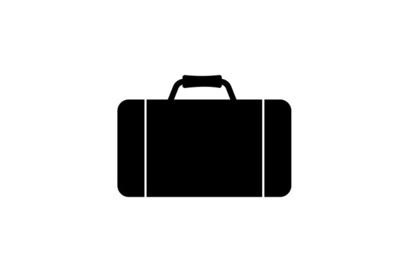 580x386 Travel Bag Monochrome Icon Vector Graphic