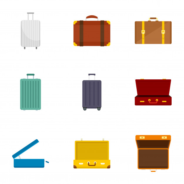 626x626 Travel Suitcase Icon Set Flat Set Of Travel Suitcase Icons