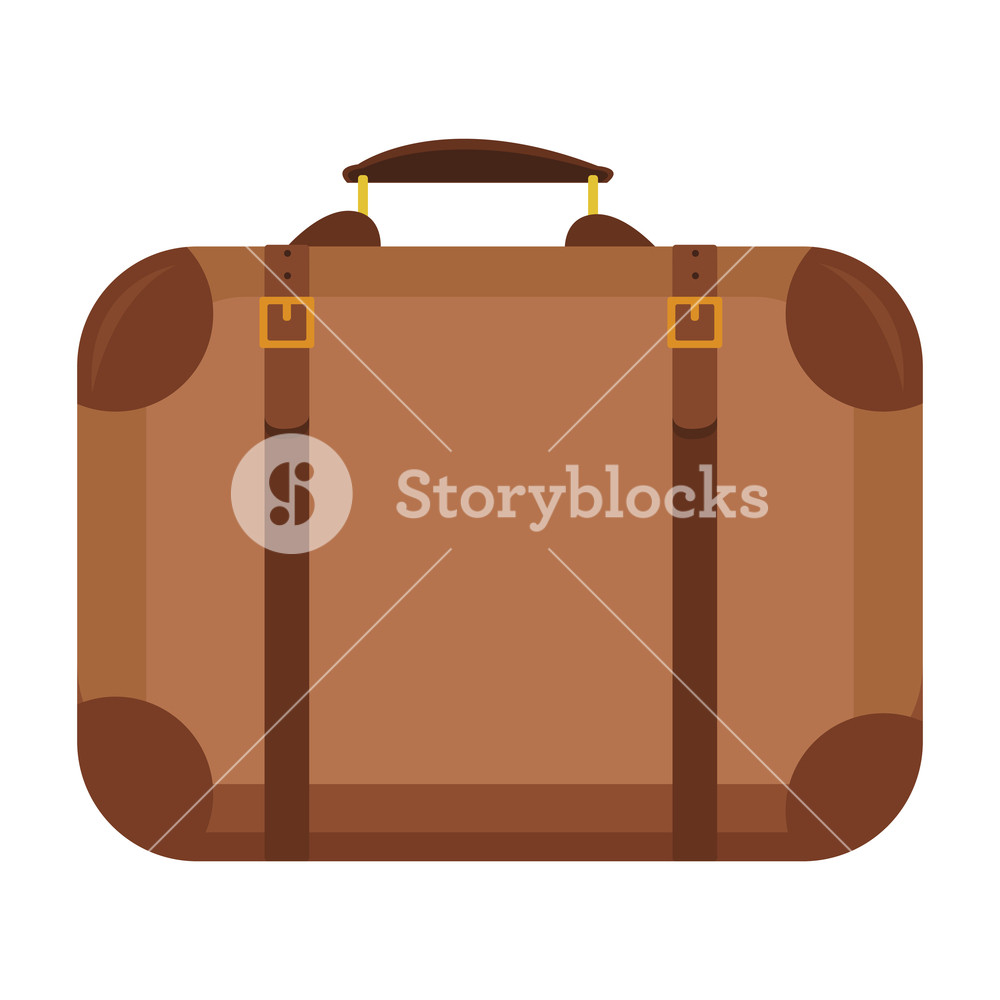 1000x1000 Travel Suitcase Icon Isolates Colorful In White Background Vector