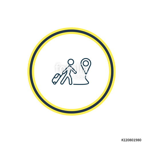 500x500 Vector Illustration Of Travelling Icon Line Beautiful Activities