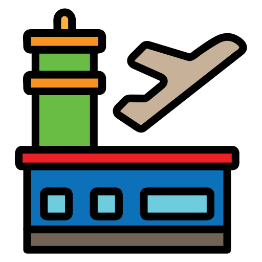 512x512 Airport, Building, Transportation, Travel, Travelling Icon Free